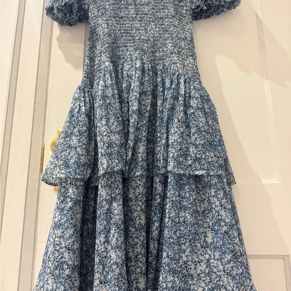 byTiMo Blue Ruffle Gown - Picture 6 of 9